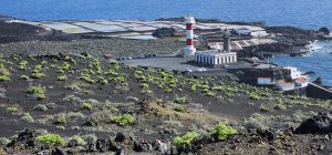 Der Faro und die Salinen von oben