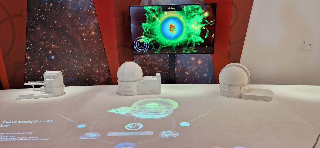 Interaktive Beschreibung der Teleskope