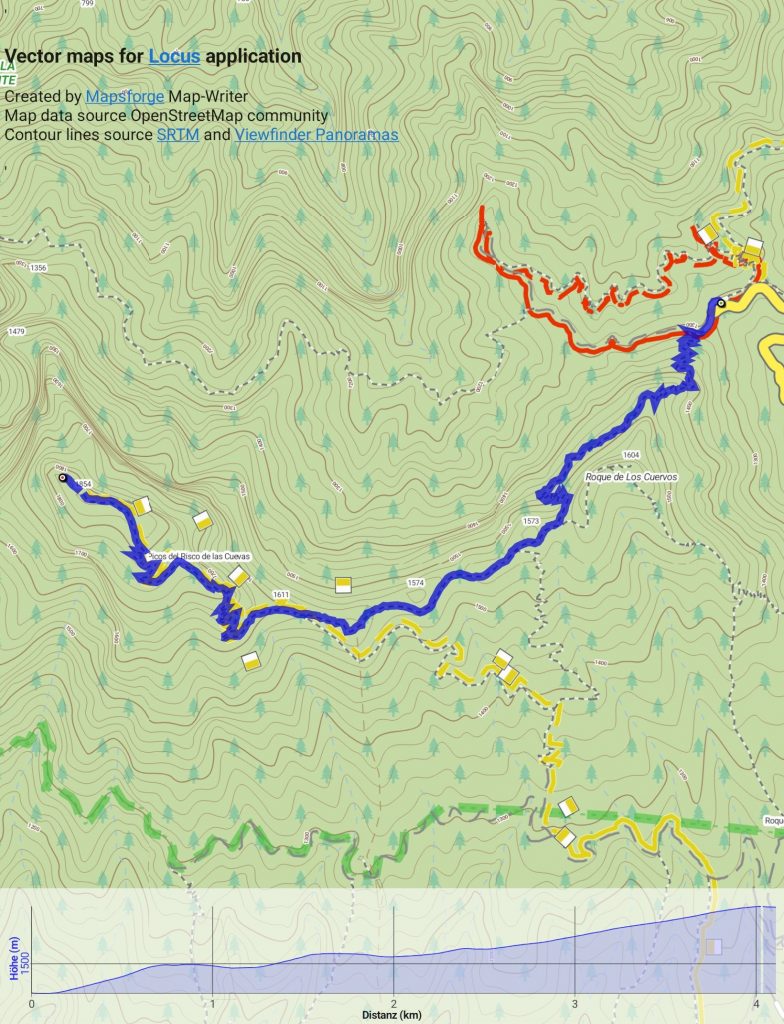 Cumbrecita - Pico Bejenado - Übersicht Track