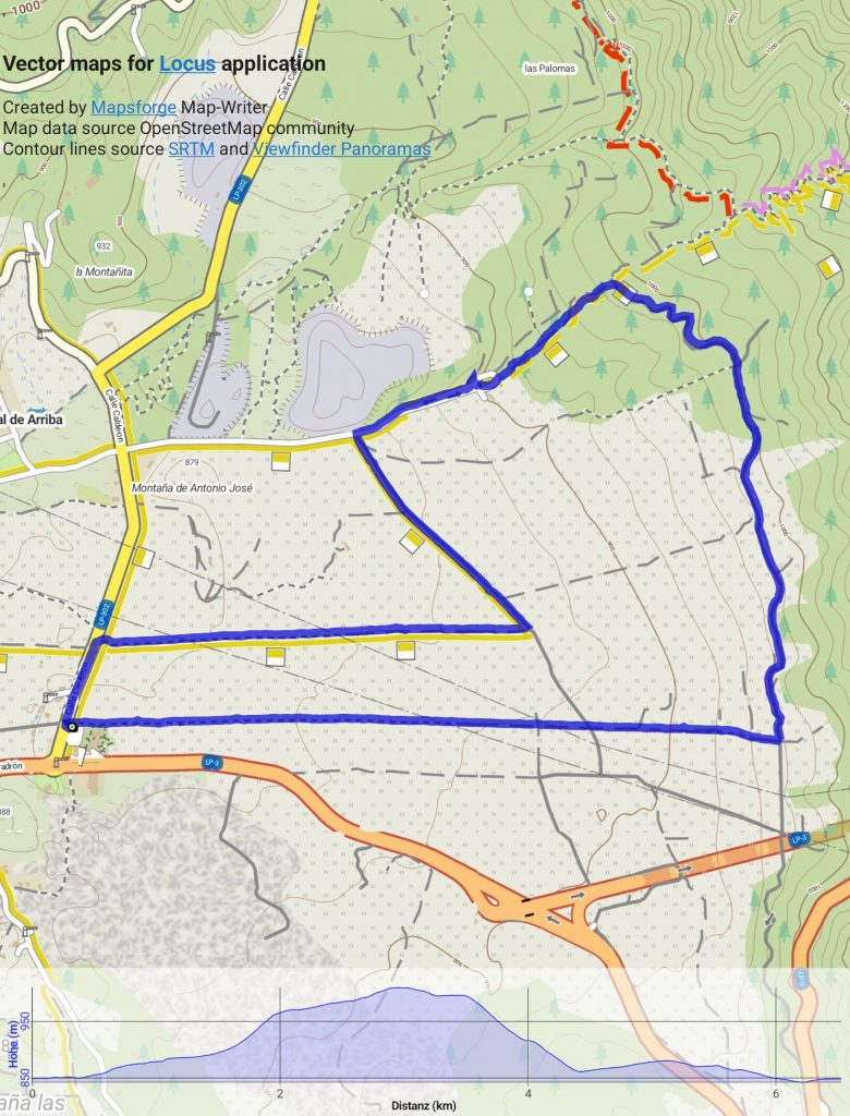 El Paso - Virgen del Pino - Track-Übersicht