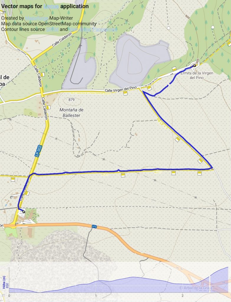 El Paso - Virgen del Pino (kurz) Übersicht Track