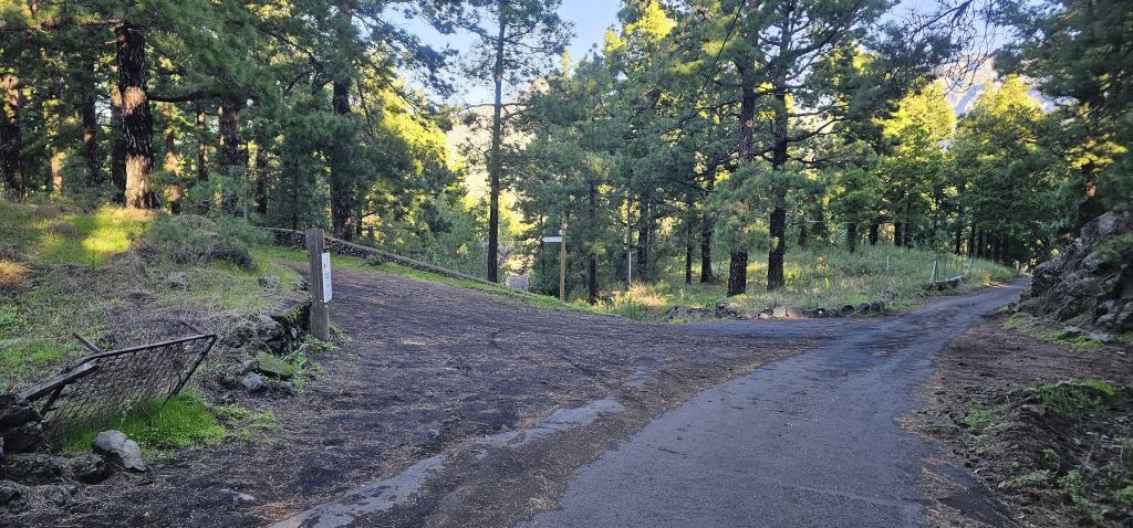 Startpunkt der Rundwanderung El Paso - Llano del Jable - Tacande