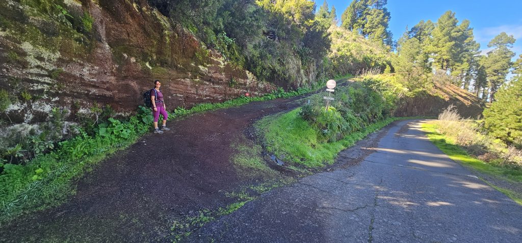 Runde Las Tricias - El Castillo: Hier geht es nach links den Berg hinauf