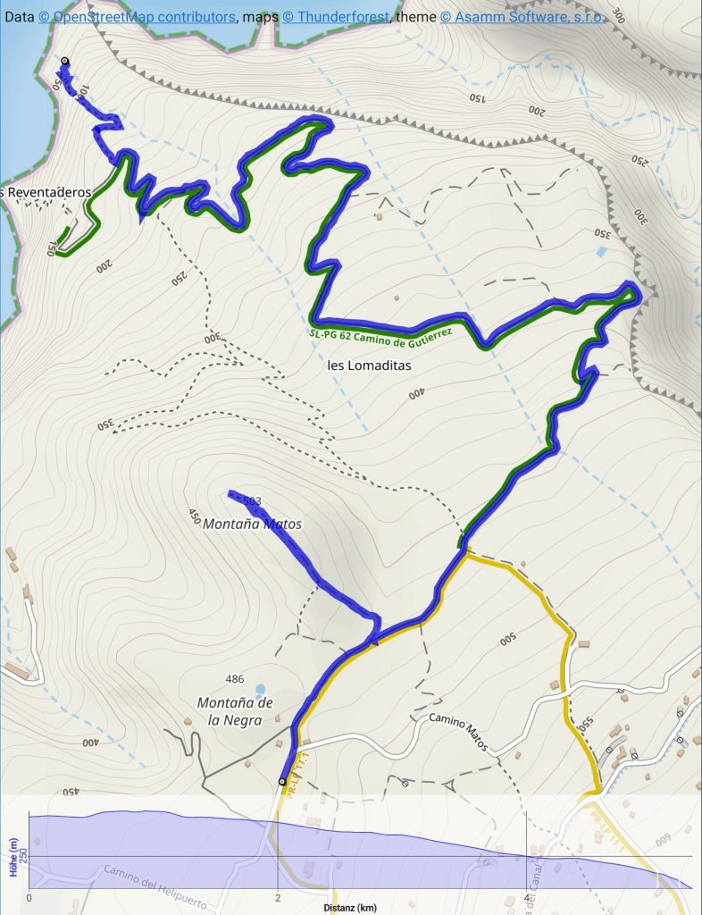 Puntagorda - Mirado Cruz de la Reina - Track Übersicht