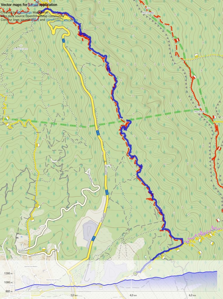 Ermita de la Virgen del Pino - Cumbrecita - Track-Übersicht